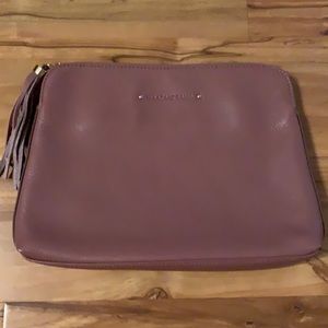 Final (must go)-Isaac Mizrahi tan leather clutch